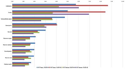 Comparison of physiological uptake of normal tissues in patients with cancer using 18F-FAPI-04 and 18F-FAPI-42 PET/CT